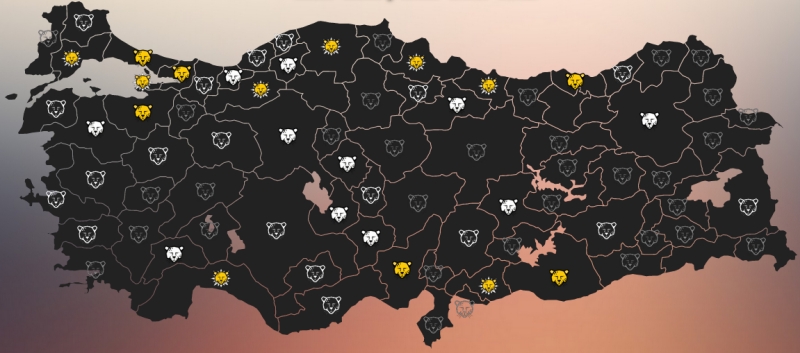 Pardus ETAP Map of Turkey