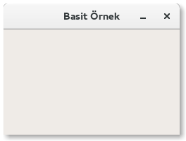 Qt Basit Örnek Pencere Ekran Görüntüsü